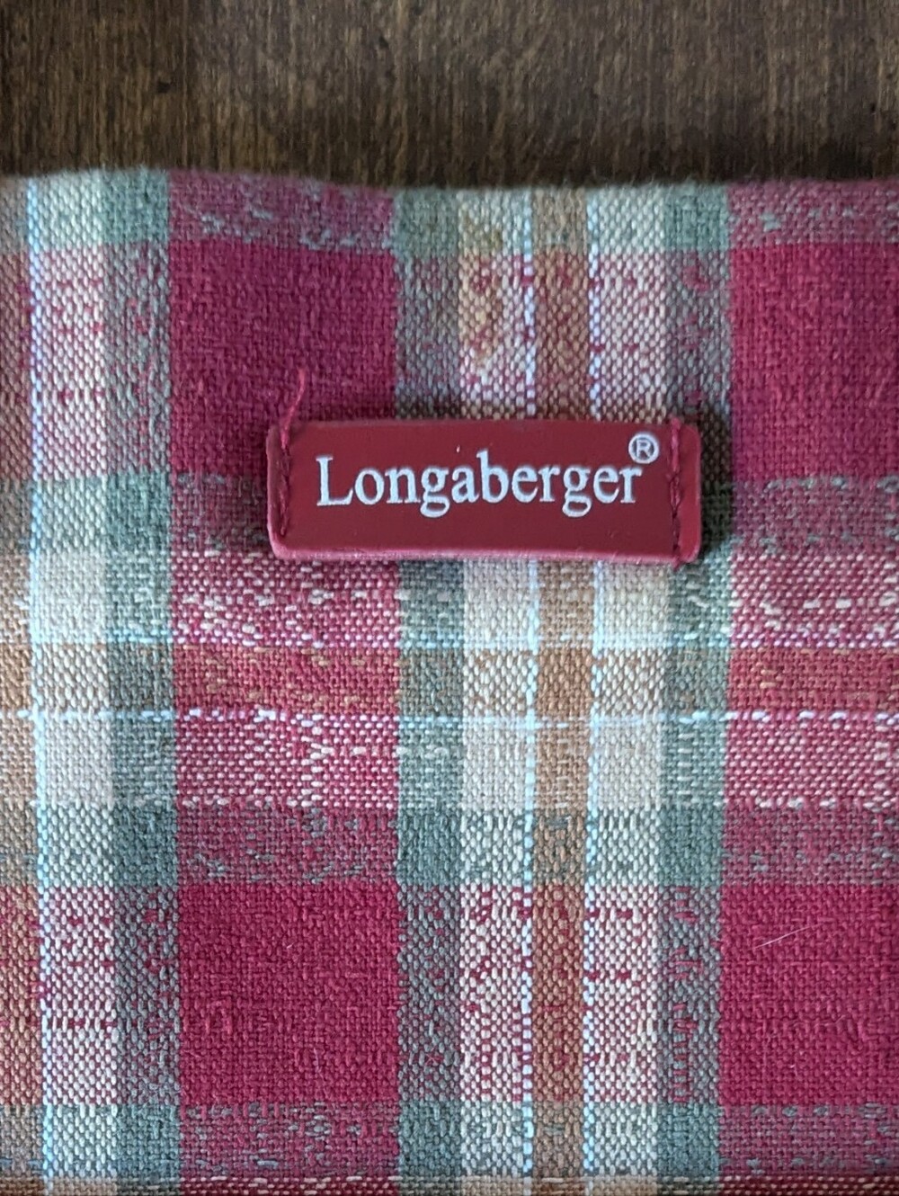 Longaberger Red Plaid Small Tote